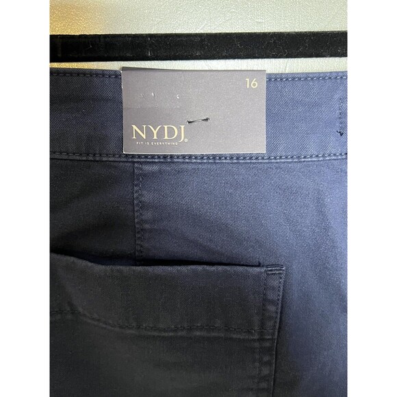 NWT NYDJ Womens Sz 16 Blue Zach Peacoat Straight Ankle Chino Pants - Picture 8 of 10